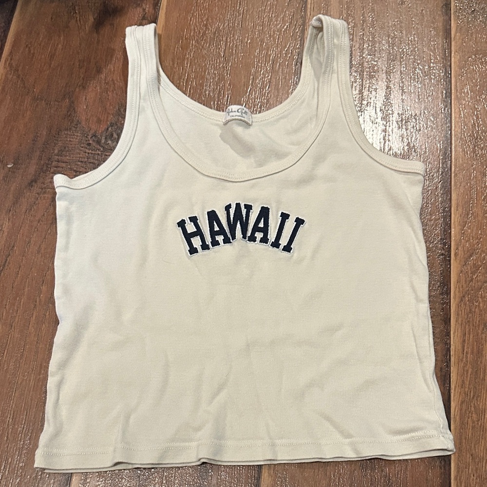 Hawaii John Galt Cream Tank Top
